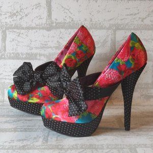 Iron Fist Indecent Obsession Platform Heels Roses